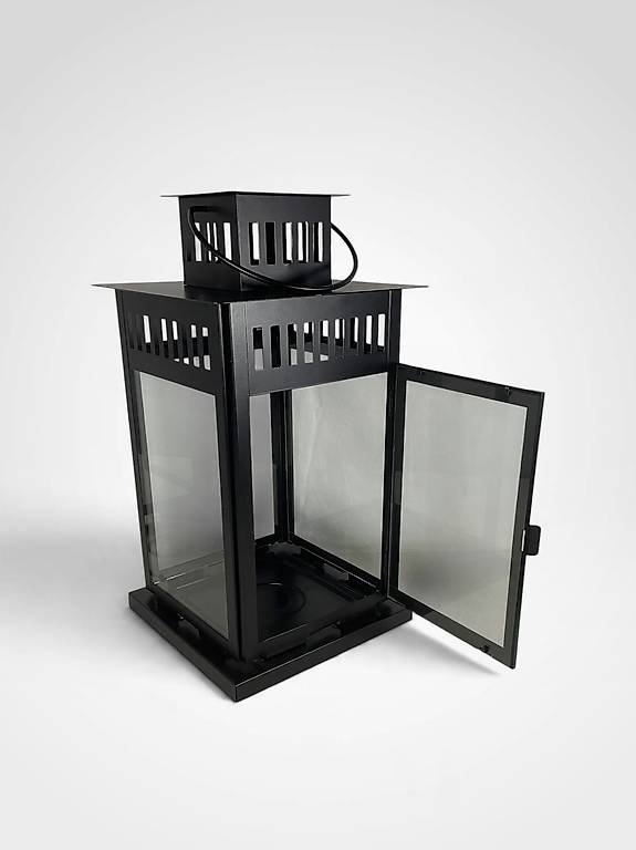 IKEA BORRBY Laterne schwarz