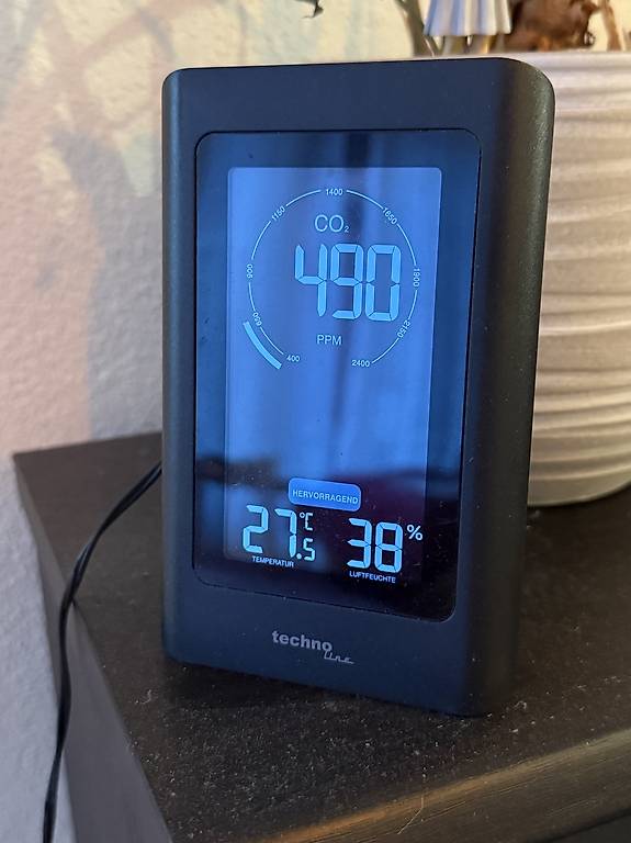 Luftpartikelzähler JD-3002 Luftqualitätstester Multifunktionales CO2-TVOC-Messgerät Temperatur-Feuchtigkeitsmessgerät CO2-Detektor Datenprotokollierung(Paper Box Type