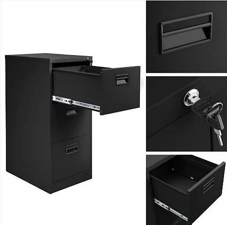 Aktenschrank mit 3 Schubladen schwarz in Zug kaufen - Bohnet Trade GmbH