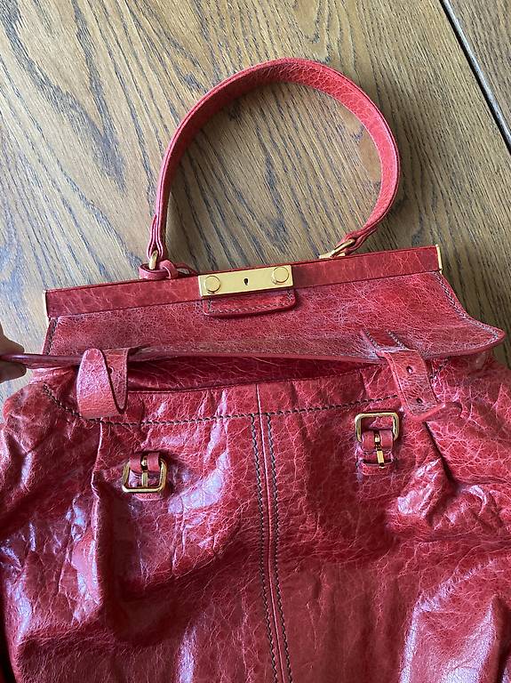 Original Miu Miu Handtasche, Leder, rot im Kanton Aargau tutti.ch
