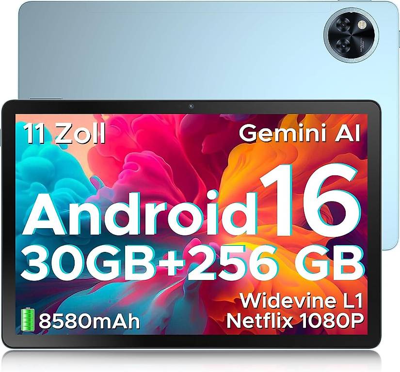 DOOGEE U11 Pro Android 16 Tablet 11 Zoll, 30GB RAM+256GB ROM im