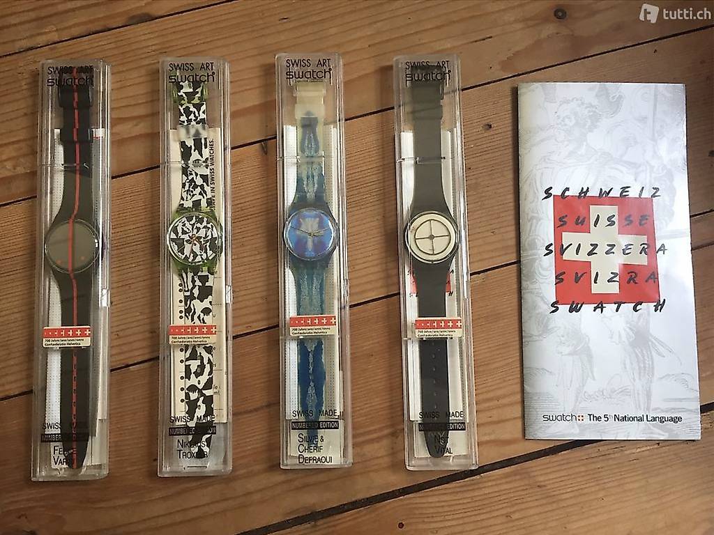 Swatch Swiss Art Uhren 1991 Komplett Im Set Mit Booklet Im Kanton Bern