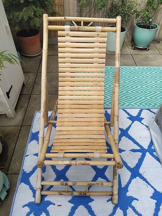 Bambus Relax Sessel Liegestuhl Terrassen Stuhl, neu im Kanton