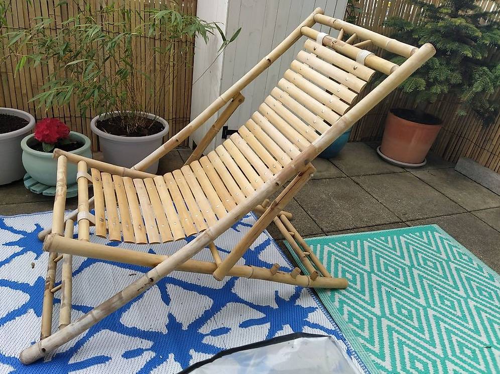 Bambus Relax Sessel Liegestuhl Terrassen Stuhl, neu im Kanton