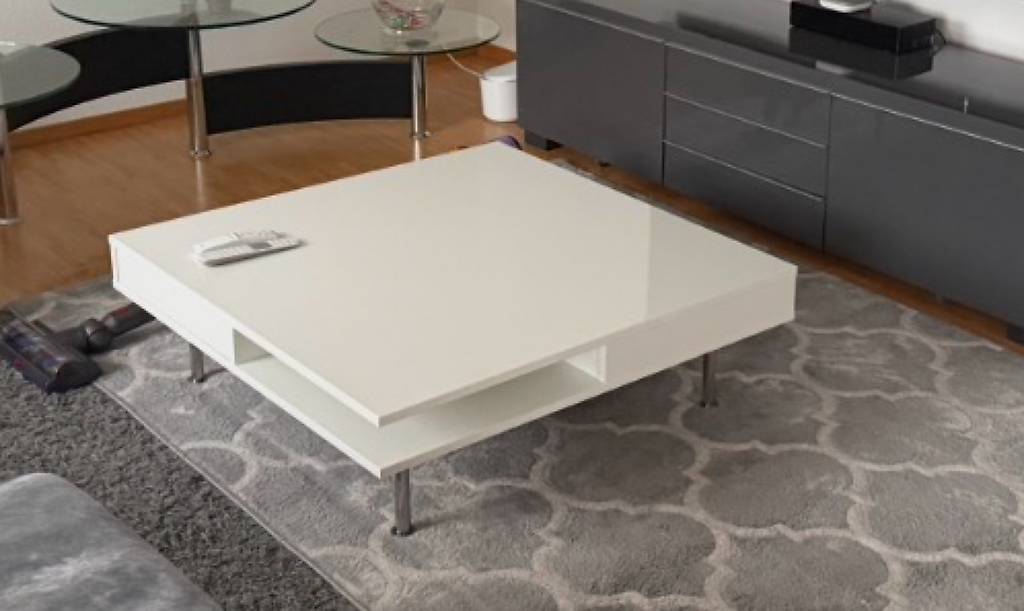IKEA TOFTERYD Couchtisch Weiss Hochglanz 95 × 95 cm im Kanton St. Gallen