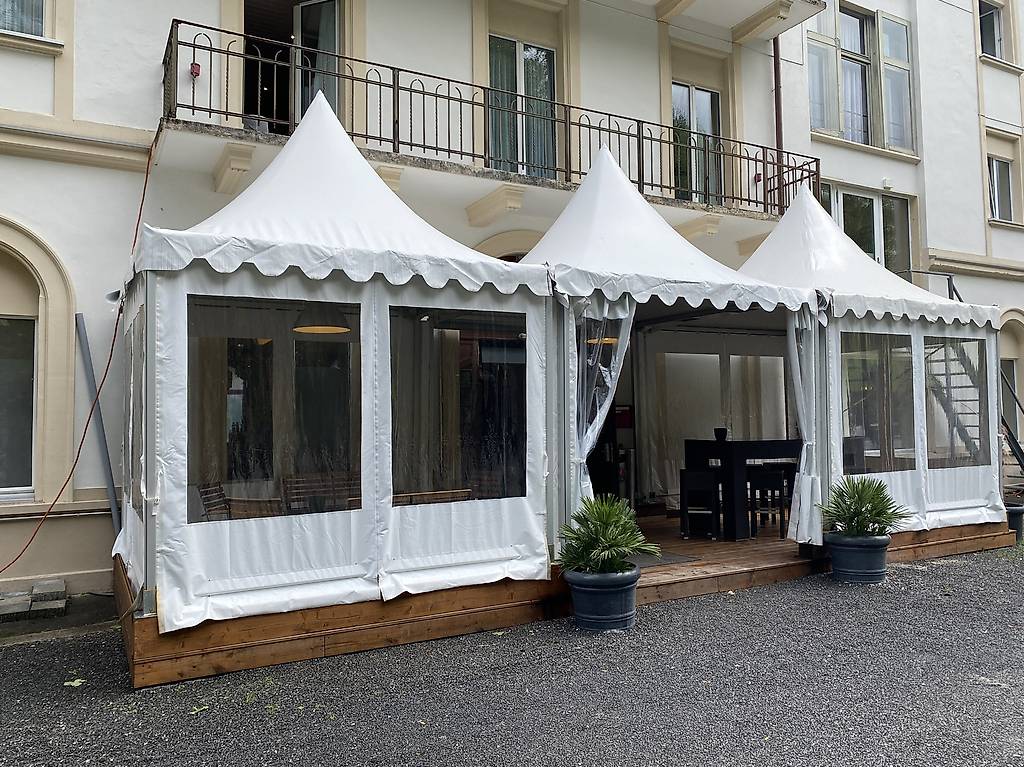 Pavillon ganzjährig 4x4 Festzelt Eventzelt Ganzjahreszelt im Kanton