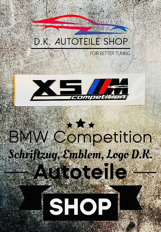 Bmw X M Competition Emblem Logo Schriftzug Schwarz Gl Nzend Im Kanton