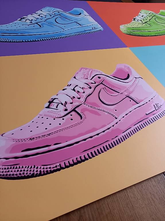 Pop Art Nike Air Force Unikat für Sneaker Freaks Cantone Basilea Città ...