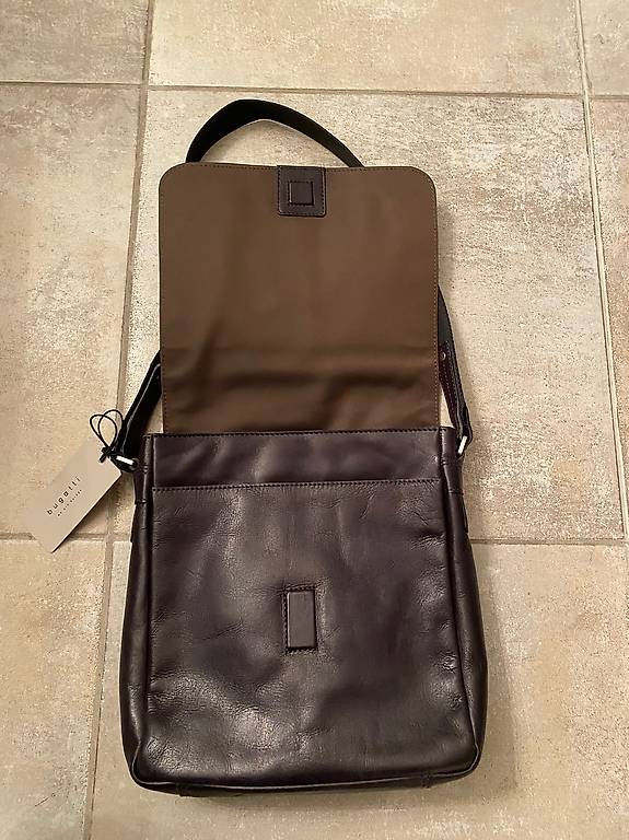 S-L Vintage Leather Messenger Cross Body Laptop Briefcase Satchel Bag