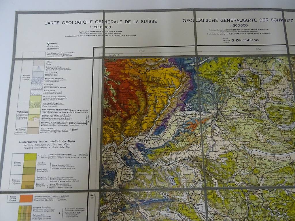 Geologische Generalkarte Der Schweiz Ausgabe Im Kanton Z Rich