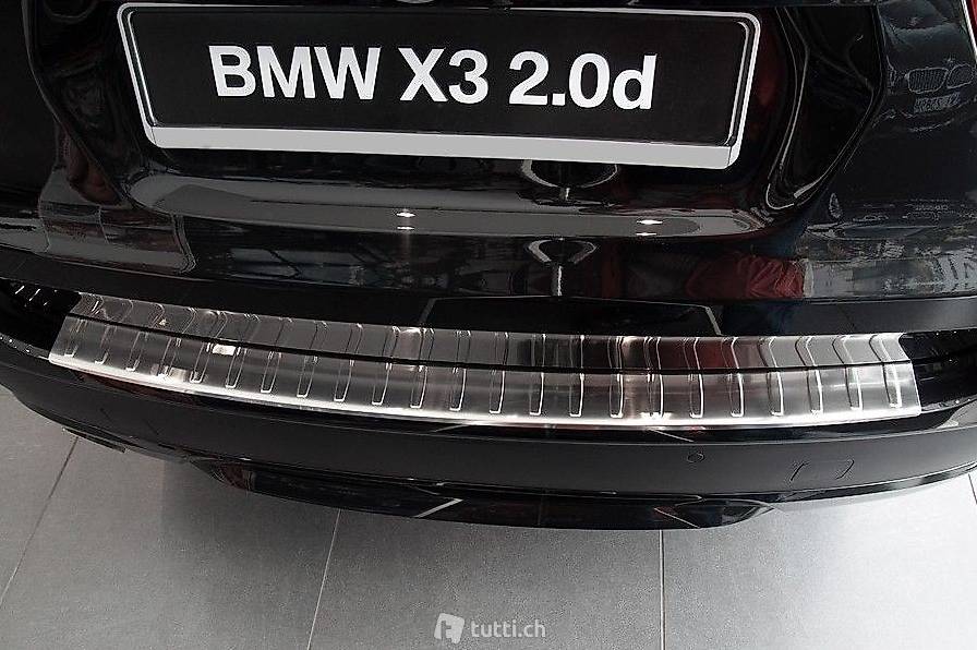 BMW X3 F25 M Paket 2014-2016  EDELSTAHL LADEKANTENSCHUTZ mit Abkantung