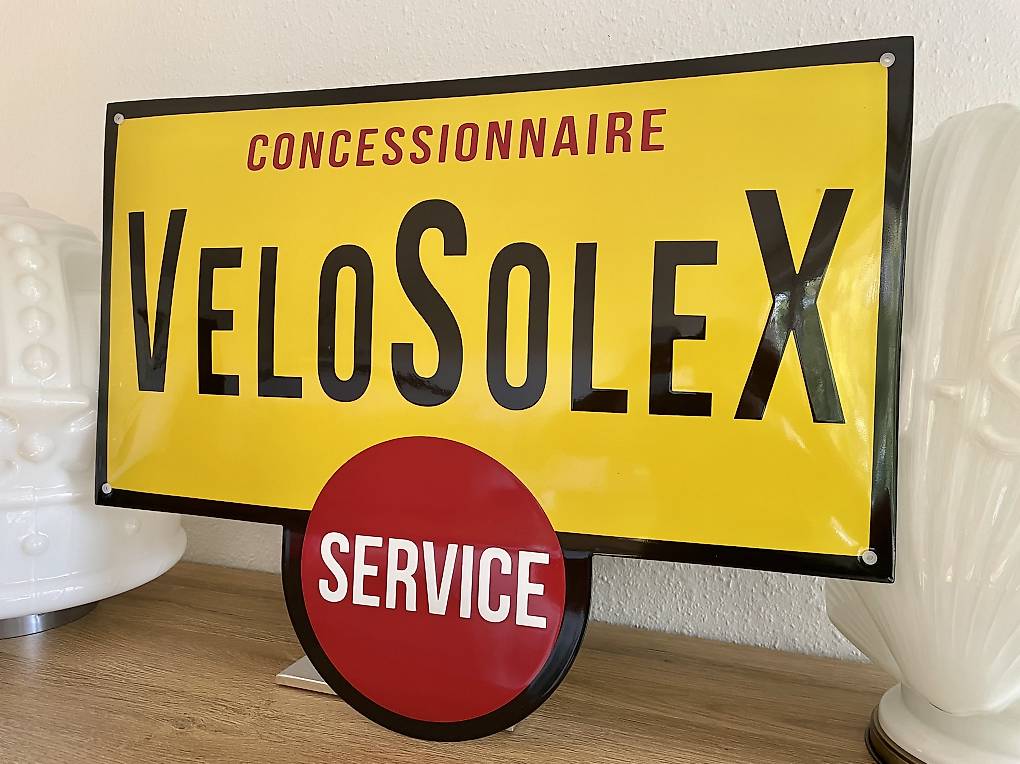 Plaque émaillée VELOSOLEX emailschild Canton Genève tutti.ch