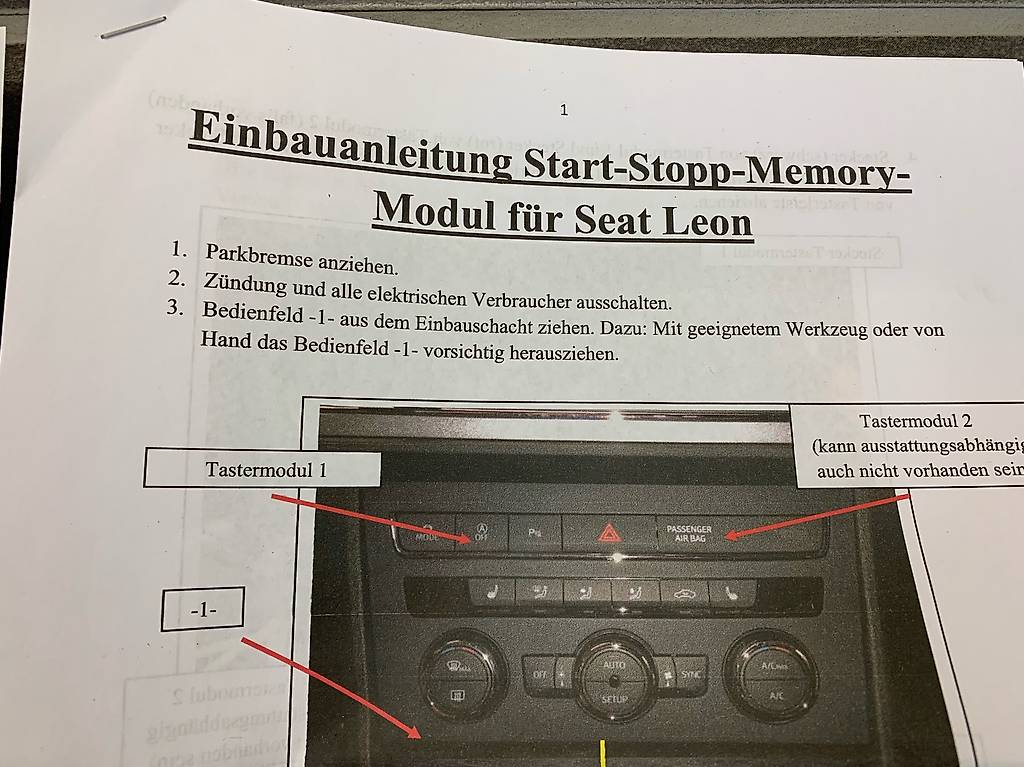 Start Stopp Memory Deaktivier Module Seat Leon F Im Kanton Wallis