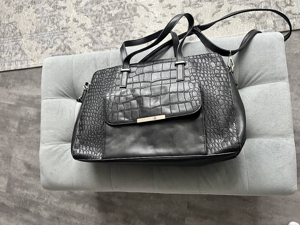 Anna Field Businesstasche Handtasche Kroko Schwarz im Kanton Bern