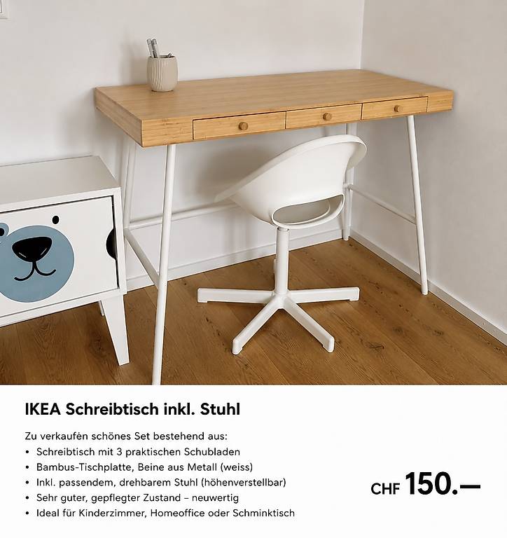 IKEA Schreibtisch inkl. Stuhl im Kanton Basel-Landschaft - tutti.ch