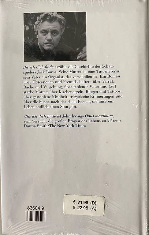 Bis ich dich finde Roman von John Irwing orig. Verpackung im Kanton St
