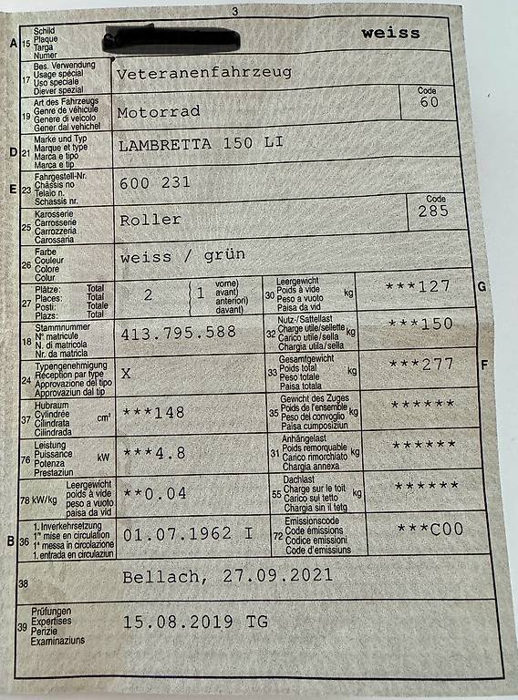 Lambretta Li Vetranenfahrzeug Im Kanton Luzern Tutti Ch