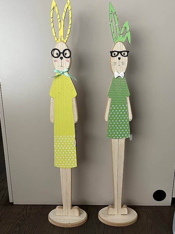 Wackelkopf Holzfigur 2 Stück - Schüttelmann Mit Brille Für Auto & Schreibtisch