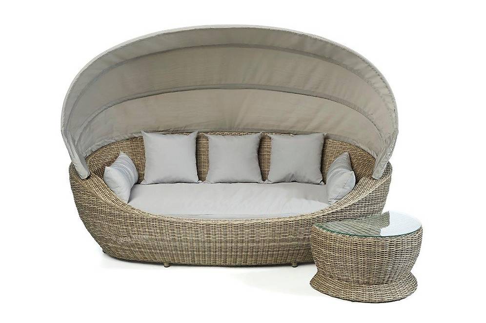 Gratis Lieferung - Outdoor Rattan Liege rund natural in St. Gallen