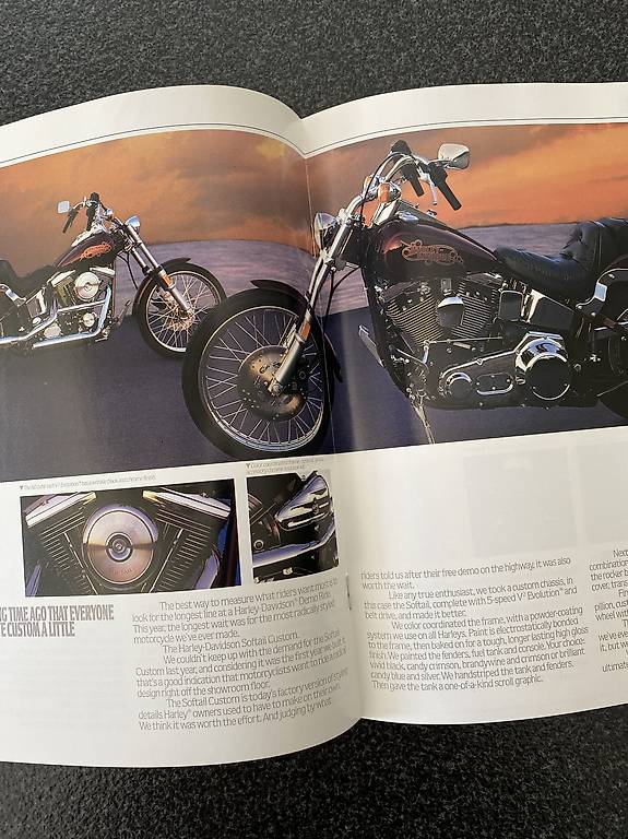 HarleyDavidson Prospekt, Katalog, Broschüre 1987 englisch Cantone