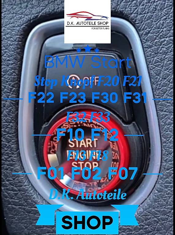 Ysbxitu BMW Start Stop Knopf Abdeckung - Crystal Design Schwarz