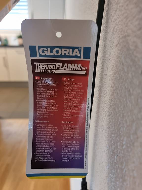 Gloria Thermoflamm Bio Regolatore Di Pressione (000182.5100) Per Francia, Accessorio Per Diserbo Termico