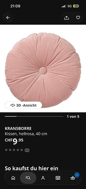 Pinke ikea kissen rund im Kanton Zürich
