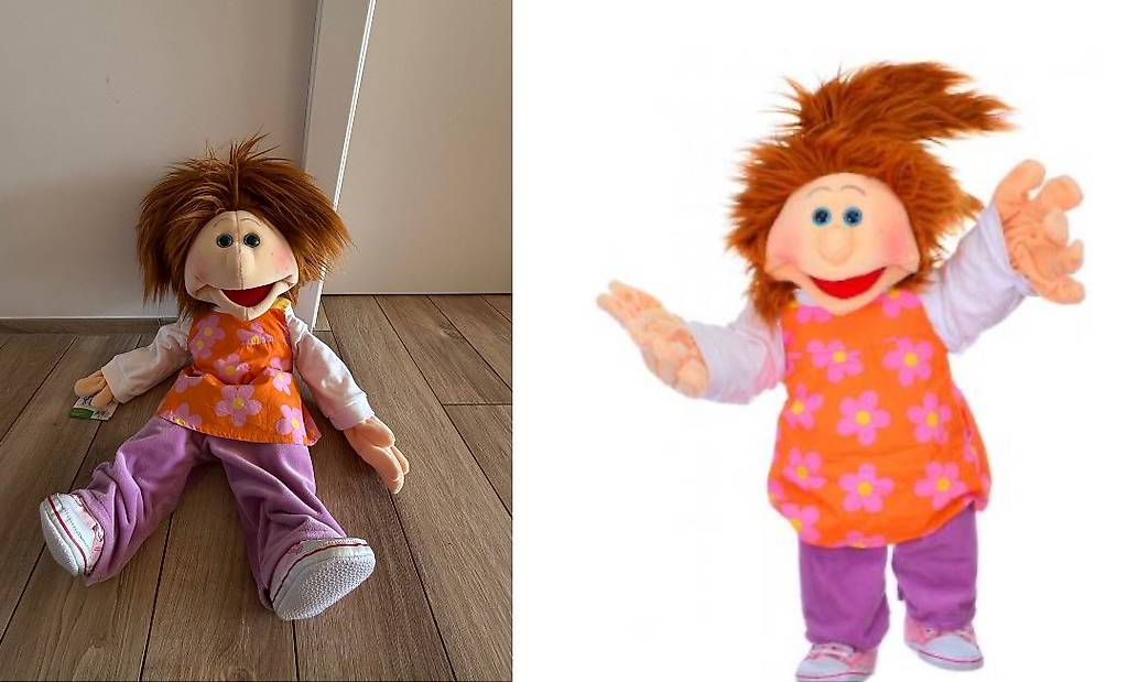 Living Puppets Lulu – Marionnette à Main Dame Chien – Multicolore – Douce Et Interactif