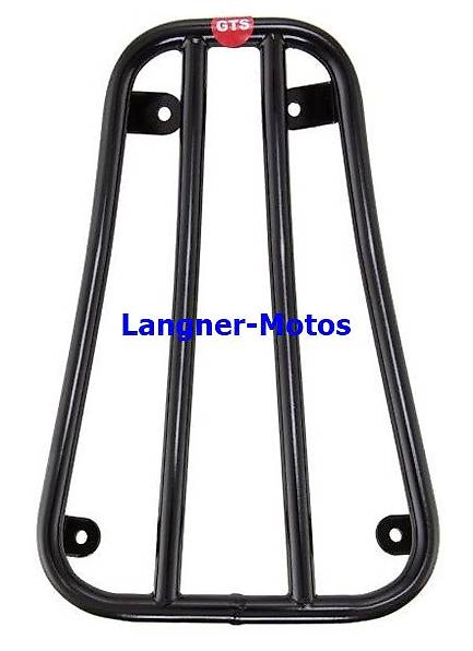 Gepäckträger Sport Hinten DMP Für Vespa GT, GTL, GTV, GTS, GTS Super, GT60   125 200 250 300cc   Schwarz Glänzend