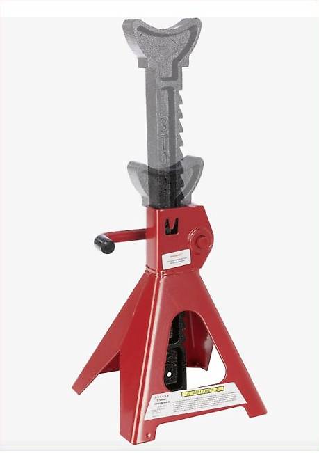 Humberg Unterstellböcke – 2 Stück, 3 T Tragkraft, Höhe 260–400 Mm, Rot, Edelstahl, Mit Gummiauflage