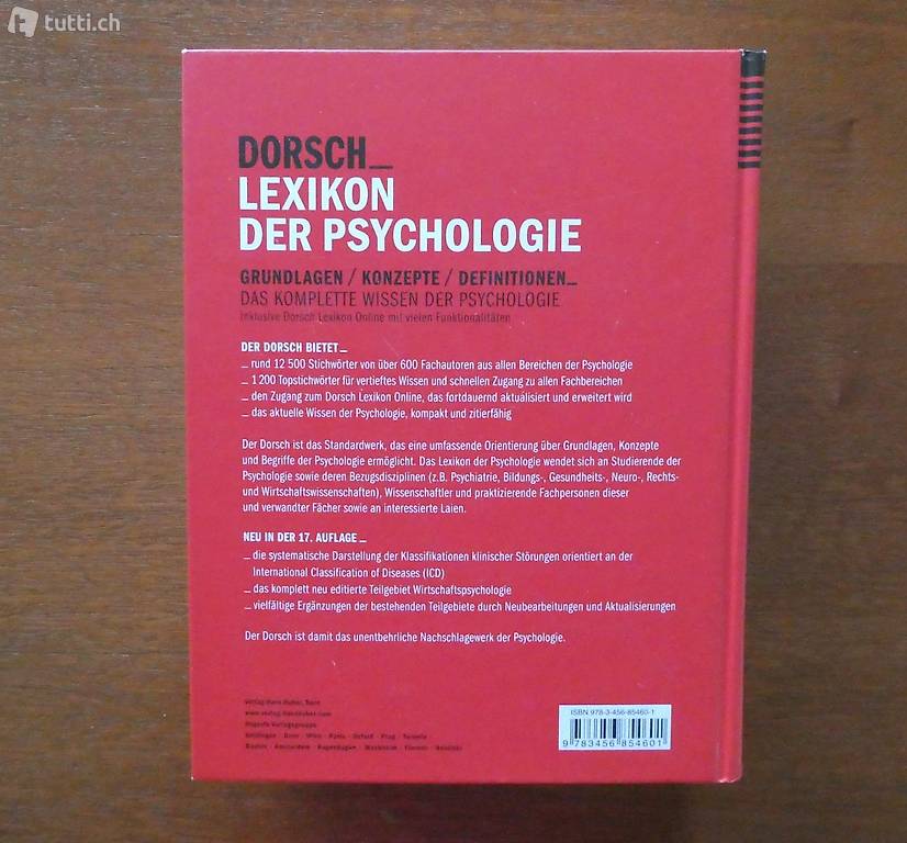 Dorsch - Lexikon der Psychologie im Kanton Zürich - tutti.ch