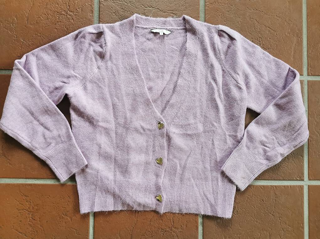 C&A Clockhouse; violettes Cardigan Strickjacke L im Kanton