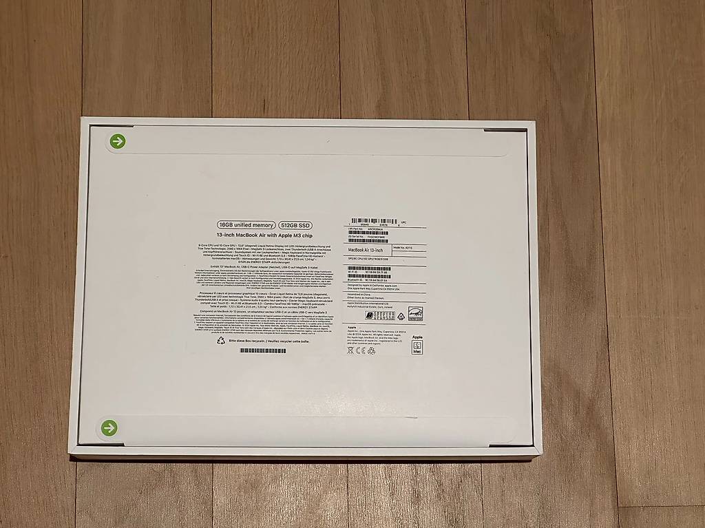 APPLE MacBook Air (2024) M3, 13,6" 16GB 512GB SSD NEU im Kanton Zürich