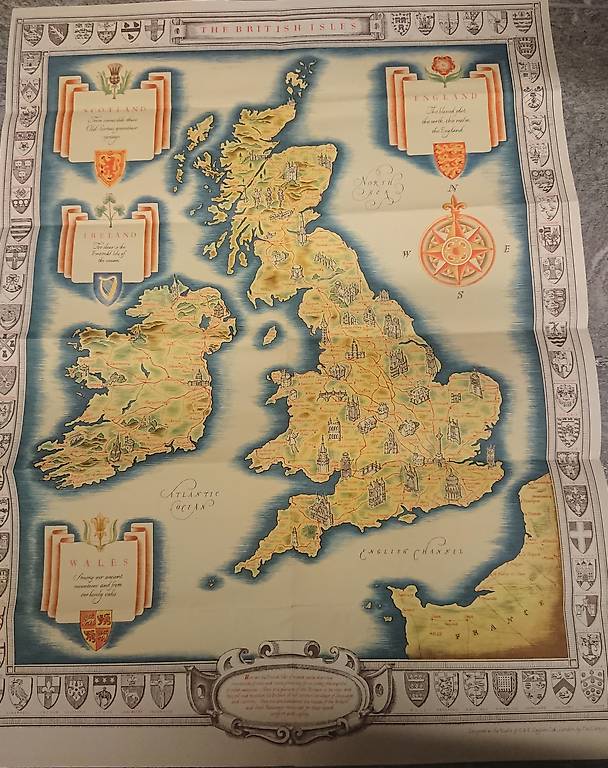 British Railways British Isles Prospekt mit Karte von 1932 im Kanton