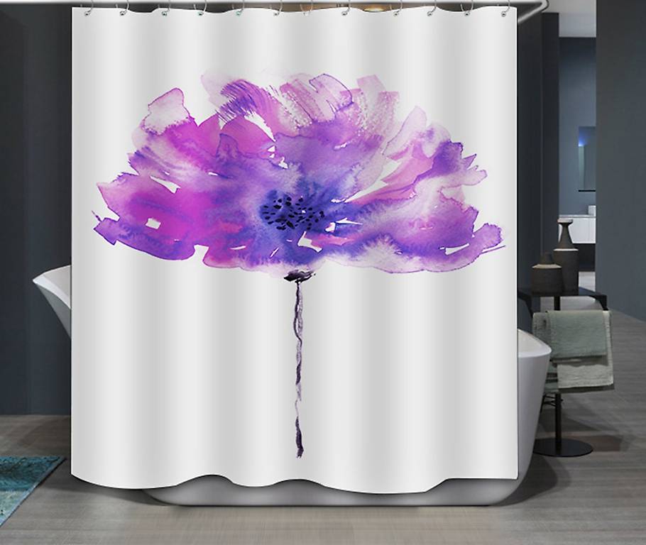 Tenda Da Doccia Rosa 180x180 Cm Con Anelli - Impermeabile, Anti-Muffa E Design Opaco Per Privacy - Foto 6