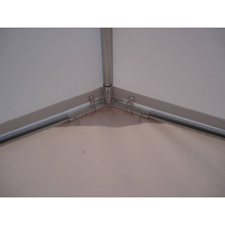 Stabilezelte Partyzelt 4x8m Modular Professional PVC 500 G/m², Grau/beige, Ohne Fenster – Für Profis & Gartenpartys