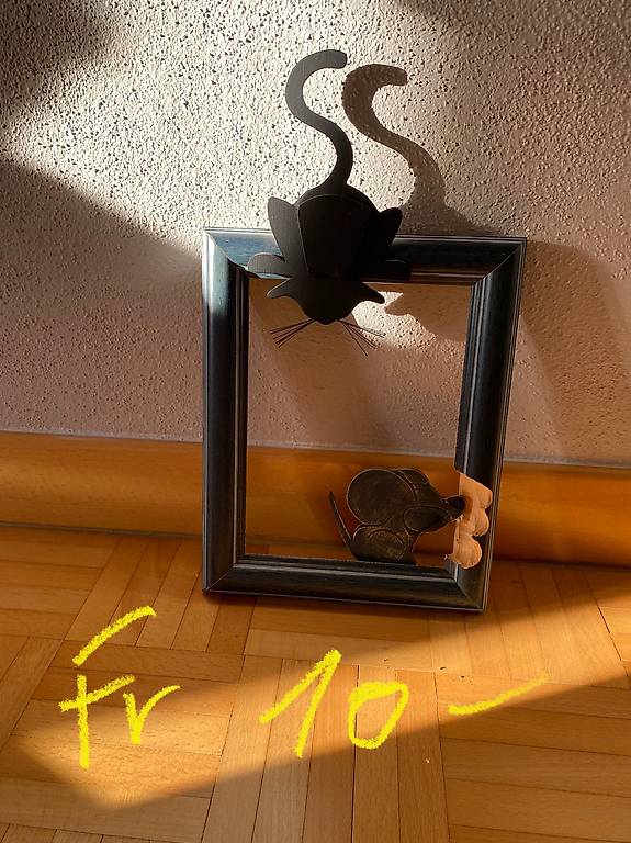 Cornice Commemorativa A Forma Di Gatto In Legno – 15x20 Cm Con Supporto Da Tavolo, Regalo Per La Perdita Del Gatto, Scritta Left A