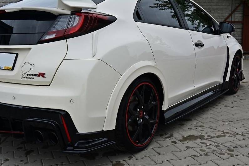 Diffusor ansatz schwarz für Honda Civic IX Type R Heckansatz im Kanton