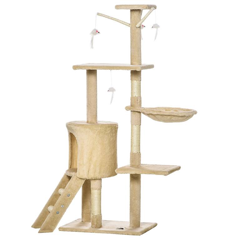 Katzenbaum Mit Sisal, Kratzfläche & Spielzeug  Produktbild-Vorschau 9