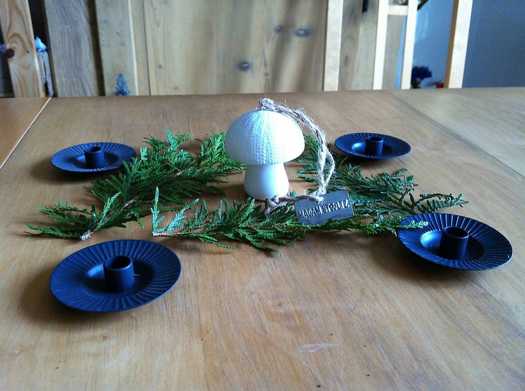 Alipis Mini Weihnachtskranz Kerzenring - Realistischer Tischkranz Für Stumpenkerzen