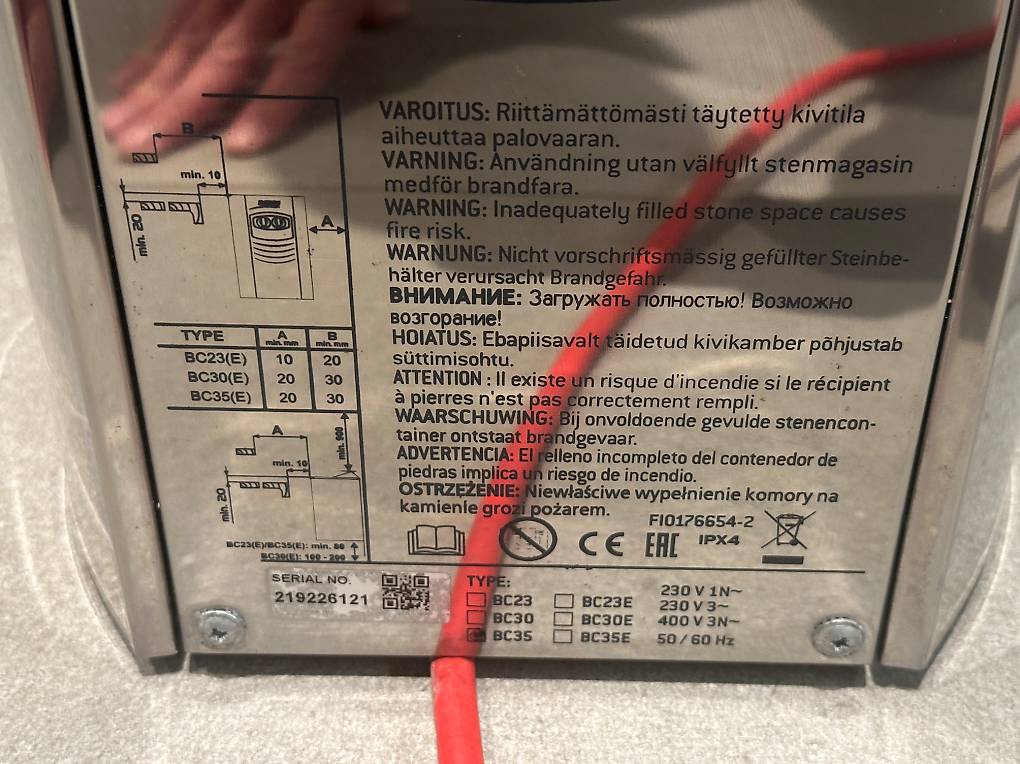 Saunaofen Harvia Vega Compact Bc Kw V Mit Steuerung Im Kanton