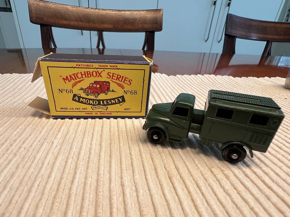 Vintage Boxed Matchbox Lesney Army Wireless Truck No. 68 im Kanton