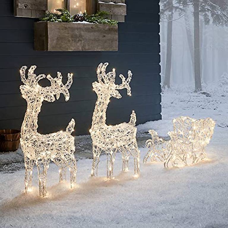 LED Acryl Weihnachtsbeleuchtung Rentiere Mit Schlitten Im Kanton Aargau ...