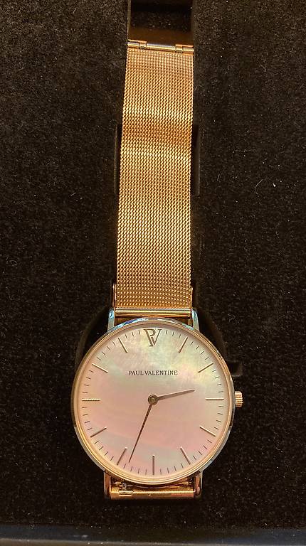 Paul Valentine Uhr Perlmutt Silver Seashell Mesh Uhr Paul