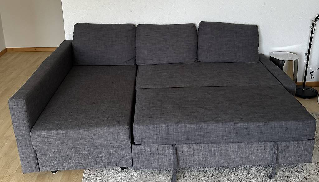 Schlafsofa mit Récamiere, dunkelgrau, gebraucht im Kanton Zug