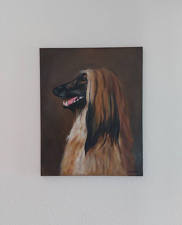 Acryl Gemälde handgemalt Hund im Kanton Thurgau tutti ch