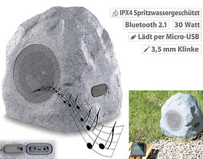 Garten und OutdoorLautsprecher im SteinDesign, Bluetooth, im Kanton