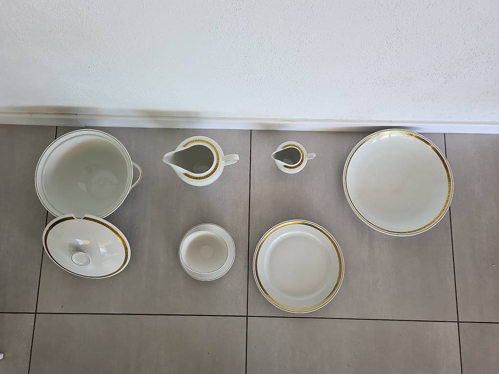 MaMeMi Weihkessel Porzellan Mit Goldrand | 8cm Taufkessel | Kirchlicher Devotionalien