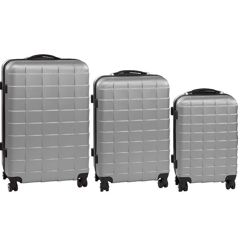 Set Valigie CROSS Trolley Con Guscio Rigido Di Ottima Qualità Con 4 Rotelle Pivotanti Beige