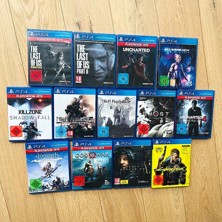 13 PS4-Spiele: Last of Us 1+2, God of War, Ghost of Tsushima